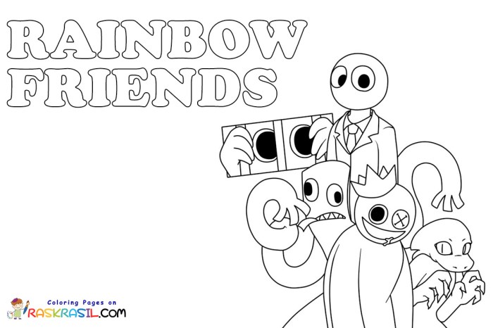 Rainbow friends coloring book